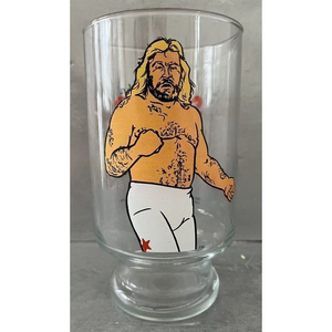 Vintage 1985‎ WWF Wrestling Big John Studd Glass 6-3/4" 28 oz